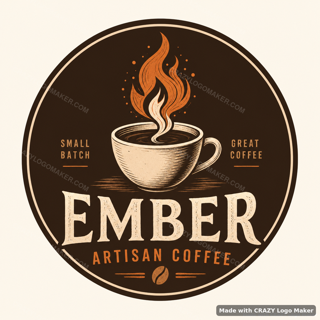 Coffee style logo example made with Crazy Logo Maker