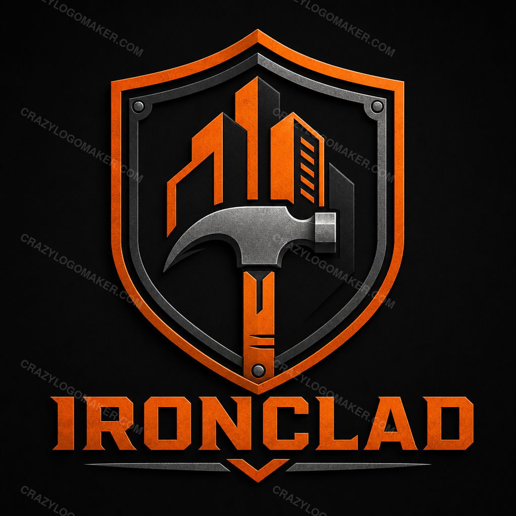 Construction style logo example made with Crazy Logo Maker