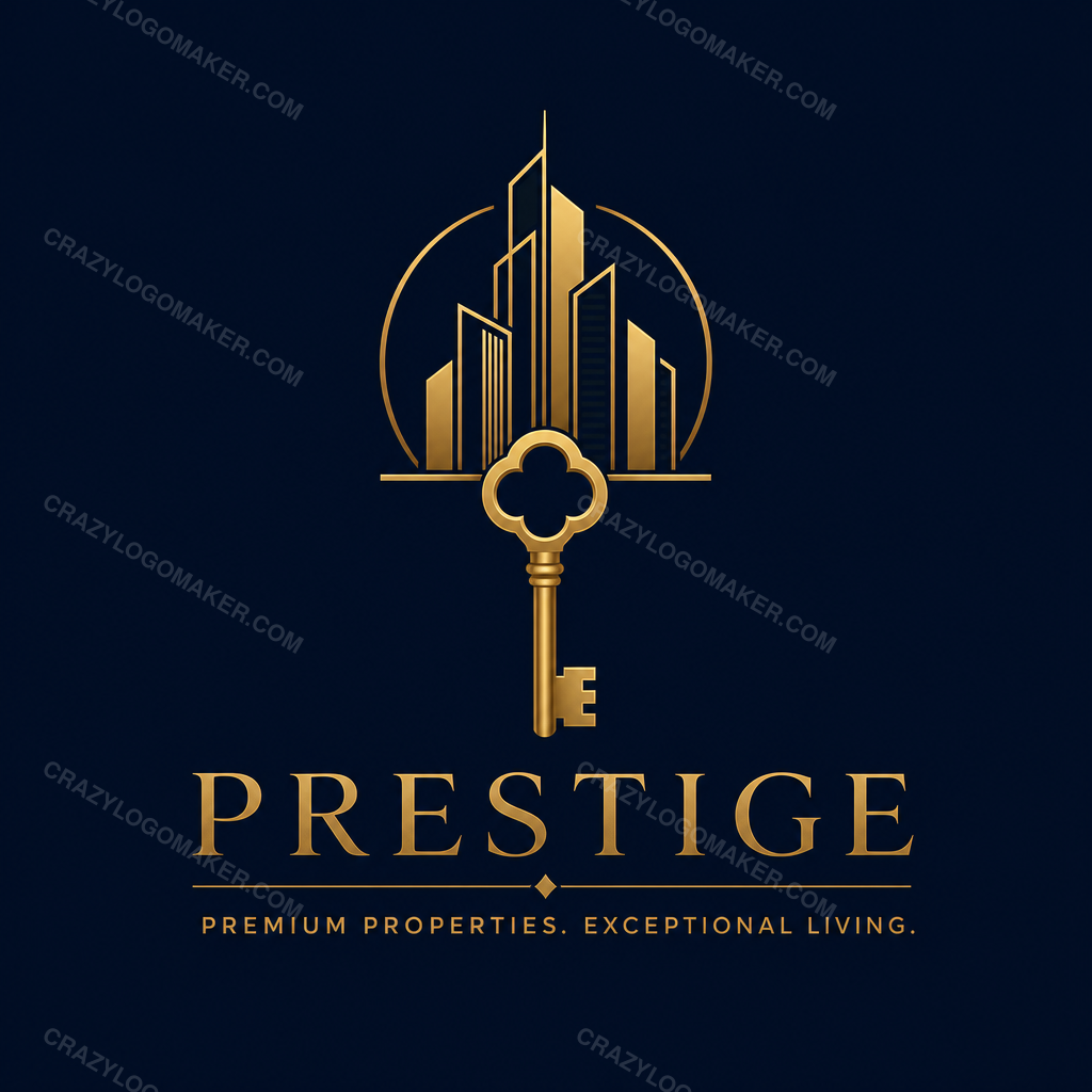 Real-estate style logo example made with Crazy Logo Maker