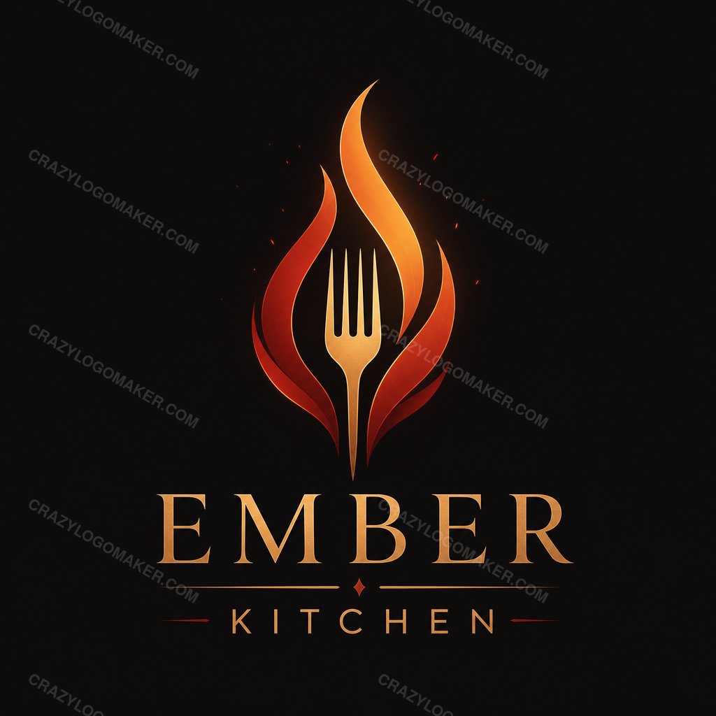 Restaurant style logo example made with Crazy Logo Maker